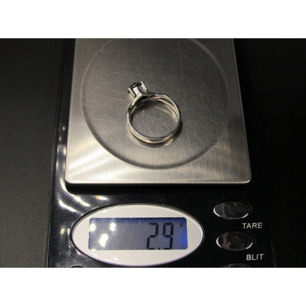 Size 7.75 Sterling Silver Rough Cut Black Diamond Custom Made Band Ring - Picture 9 of 9